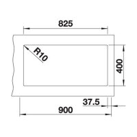 BLANCO Unterbaubecken SUBLINE 480/320-U Links InFino Silgranit Tartufo