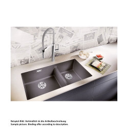 BLANCO Unterbaubecken SUBLINE 480/320-U Links InFino Silgranit Softweiß