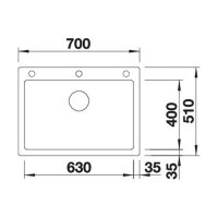 BLANCO Einbauspüle PLEON 8 Silgranit