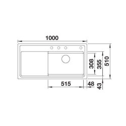 BLANCO Einbauspüle ETAGON XL 6S InFino Silgranit Softweiß