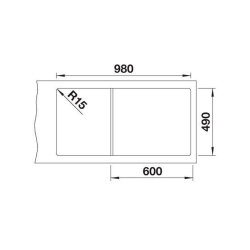 BLANCO Einbauspüle ETAGON XL 6S InFino Silgranit Softweiß