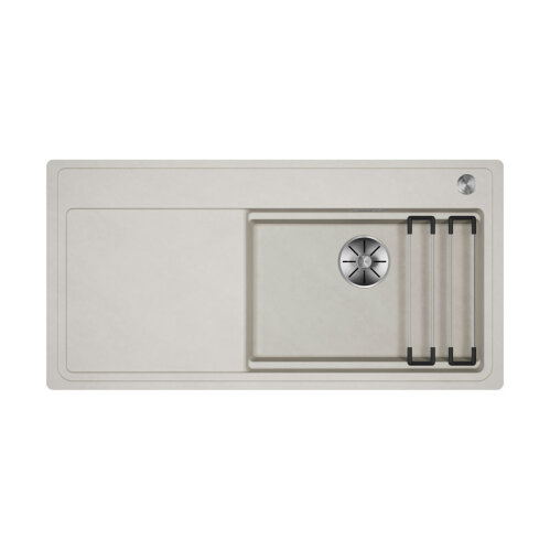BLANCO Einbauspüle ETAGON XL 6S InFino Silgranit flächenbündig einbaubar Softweiß