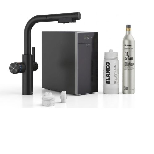 BLANCO Set Küchenarmatur CHOICE ICONA-L Auslauf + Kühl- und Karbonisierungseinheit Choice.All