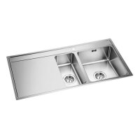 Oulin Einbauspüle OL0325 Vejle 340/180 BK1 BA (1000 x 506) 1 1/2 Becken rechts, Exzenterbetätigung -B-Ware-