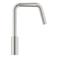 GROHE Eurosmart Einhandmischer Touch U-Auslauf Dualbrause Supersteel