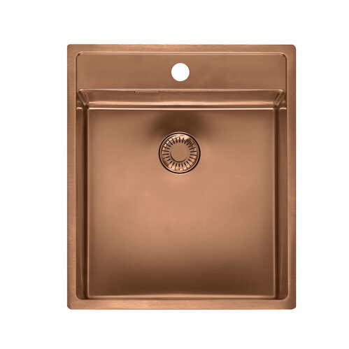 Reginox Einbaubecken New York 40x40 (L) Hahnlochbank flächenbündig einbaubar Copper II