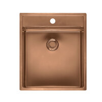 Reginox Einbaubecken New York 40x40 (L) Hahnlochbank flächenbündig einbaubar Copper II