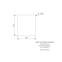 Reginox Einbaubecken New York 40x40 (L) Hahnlochbank flächenbündig einbaubar Copper II