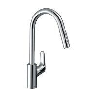 hansgrohe Küchenarmatur 240 Focus M41 Eco Smart ausziehbarer Schlauch mit Brausefunktion