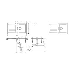 hansgrohe Einbauspüle S520-F345 Exzenterbedienung D-100 graphitschwarz
