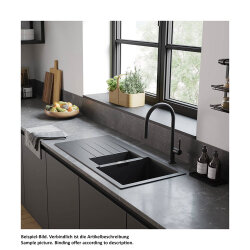 hansgrohe Einbauspüle S520-F530 Exzenterbedienung D-150
