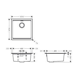 hansgrohe Unterbauspüle S530-U400 Handbedienung