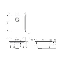 hansgrohe Unterbauspüle S530-U400 Handbedienung