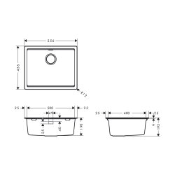 hansgrohe Unterbauspüle S530-U500 Handbedienung