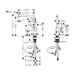 hansgrohe Küchenarmatur 270 Talis M54 Niederdruck...