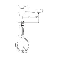 hansgrohe Küchenarmatur 160 Zesis M33 Metall Ausziehbrause Pro
