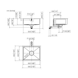 Dornbracht Unterbaubecken 38500002 Schwarz matt (71)