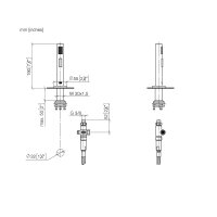 Dornbracht MEM Zweilochbatterie mit Einzelrosetten mit Spülbrausegarnitur I  Küchenarmatur Wasserhahn Spültischarmatur