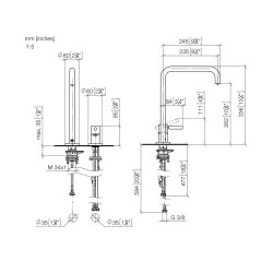 Dornbracht META SQUARE Zweilochbatterie mit...