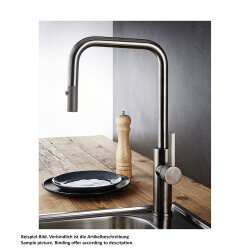 Naber LINEA Küchenarmatur Lunaris, Brushed Black-Nickel