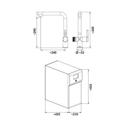 Naber LINEA Küchenarmatur Aqvella System