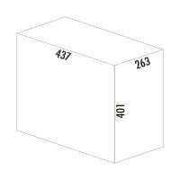 Hailo Tandem 8, Abfallsammler für Drehtür-Schrank, Dunkelgrau