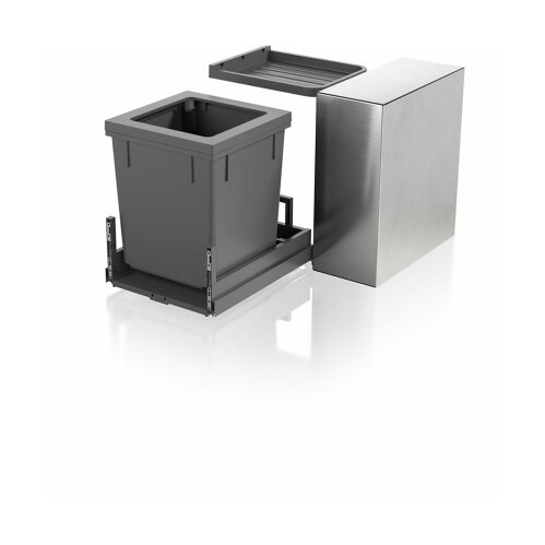 Müllex X40 L35 Pro Water, Abfallsammler für Frontauszüge, Anthrazit
