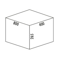 Wesco Pullboy Versa® 265 K/800-4, Abfallsammler für vorhandene Auszüge, Anthrazit, H 265 mm