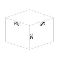 Naber Cox Stand-UP® 350 K/600-2, Abfallsammler für vorhandene Auszüge, Anthrazit, H 350 mm