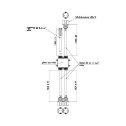 Naber Küchenanschlussbox für Einzelgeräte, Verteiler, 1,8 m/1,3 m (Zuleitung) Kabellänge, Weiß