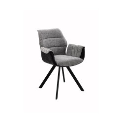 Naber Stuhl Livaro 1AC, Gestell Schwarz matt, starr, oval