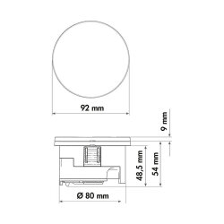 Evoline® Circle80 Hide, mit belgischer/französischer Steckdose