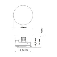 Evoline® Circle80 Hide, mit belgischer/französischer Steckdose