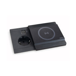 Evoline® Circle80 mit Schiebedeckel DisQ, Schwarz matt