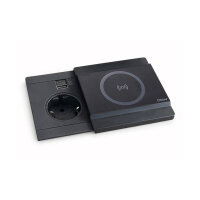 Evoline® Circle80 mit Schiebedeckel DisQ, Schwarz matt