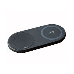 Evoline® One DisQ USB A+C Qi, Ladestation, mit belgischem/französischem Stecker, Schwarz matt