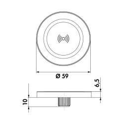 Evoline® Qi Charger, Ladestation, Schwarz matt
