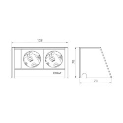 Evoline® Wing 2, mit belgischen/französischen Steckdosen
