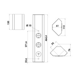 Naber Eck-Steckdose Mira Eck USB A/C, Steckdosenelement