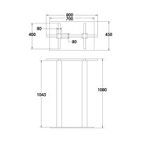 Naber Tischgestell Livia SE Duo, H 1080 mm