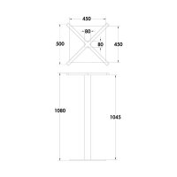 Naber Tischgestell Livia SE, H 1080 mm