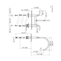Dornbracht VAIA Zweiloch-Brückenbatterie für Spül-/ Profibrause I  Küchenarmatur Wasserhahn Spültischarmatur