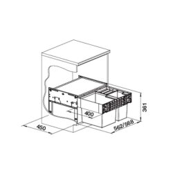 BLANCO Einbau-Abfallsammler SELECT II XL 60/3 -NEUWERTIG-