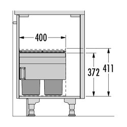 Hailo Abfallsammler 3608601 Cargo Aqua 600 13/13/D