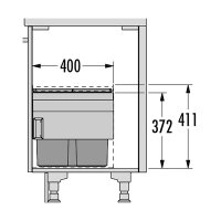 Hailo Abfallsammler 3608901 Cargo Aqua 900 28/13/13/D