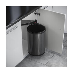 Hailo Abfallsammler 3520071 Mono 20 dunkelgrau / schwarz