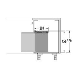 Hailo Abfallsammler 3520071 Mono 20 dunkelgrau / schwarz