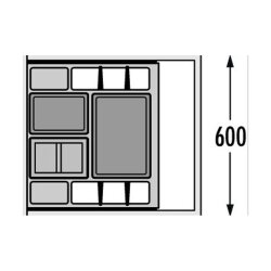 Hailo Abfallsammler 3620651 AS Separato K 600 18/8/8/D dunkelgrau
