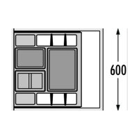 Hailo Abfallsammler 3620651 AS Separato K 600 18/8/8/D dunkelgrau