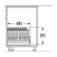 Hailo Abfallsammler 3620811 AS Separato K 600 20/20 dunkelgrau